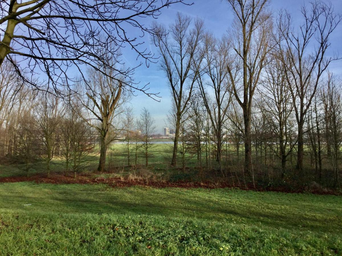 Modernes Apartment Am Rheinufer Mit Ausblick Auf Dusseldorf Neuss Exterior photo